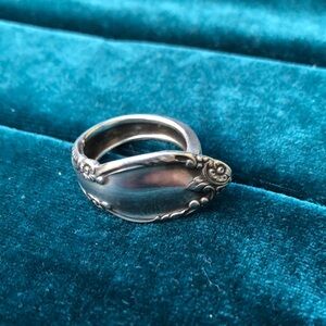 Vintage Handmade Silver Plated Spoon Ring